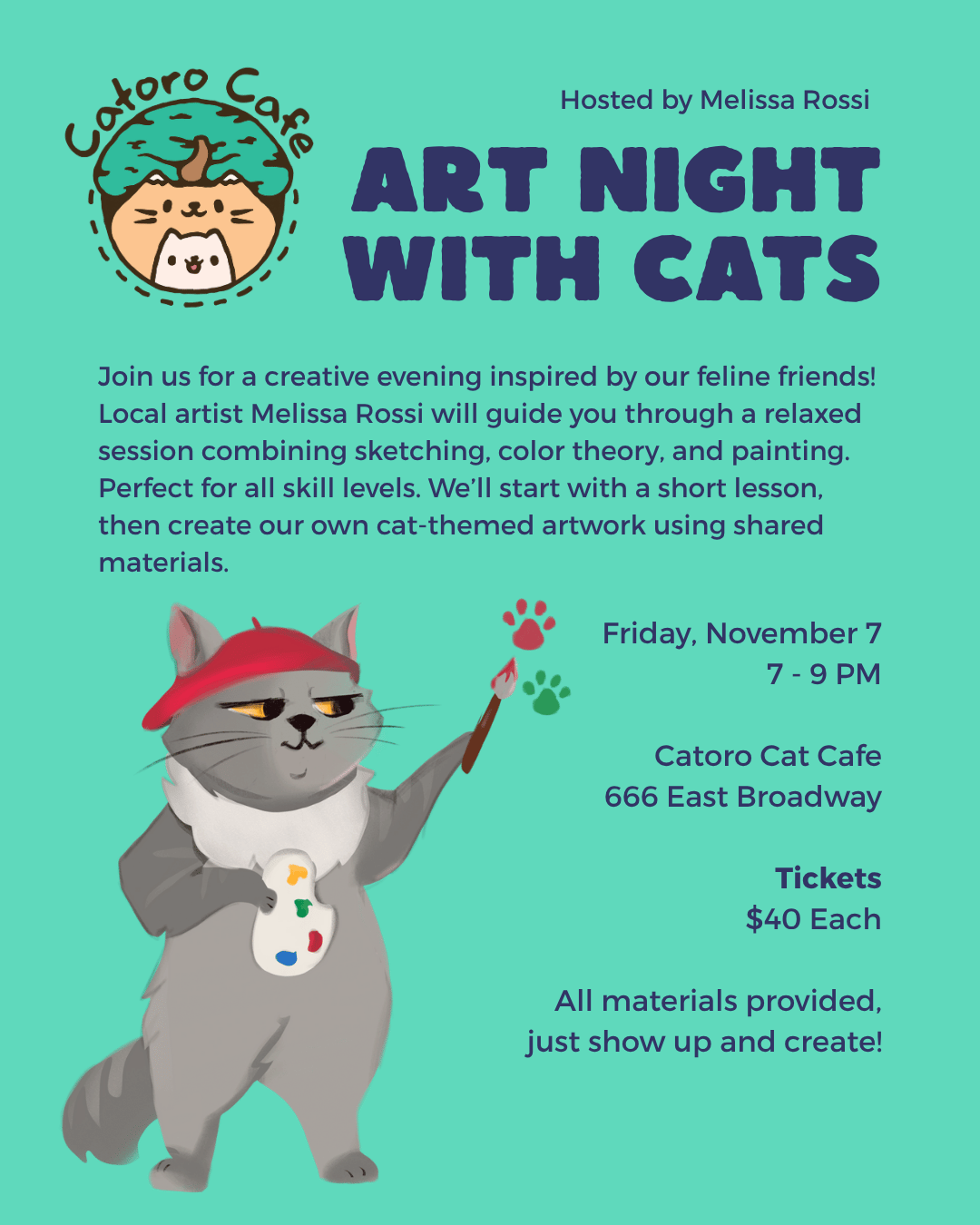 Art Night with Cats