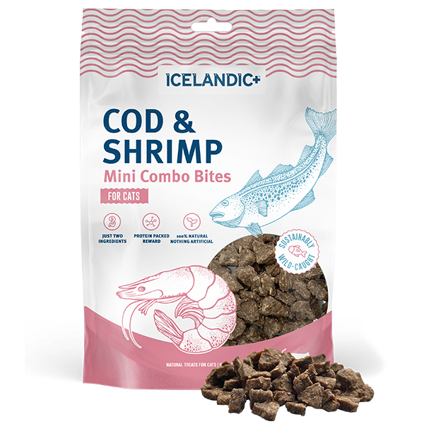 Icelandic+ Cat Combo Bites Mini Cod & Shrimp 1.75 oz