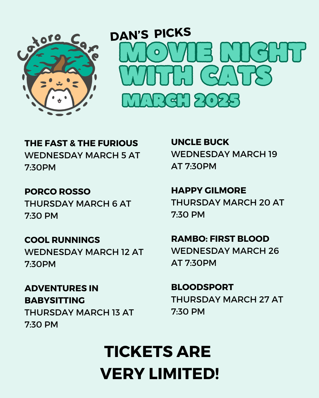 Catoro Movie Nights - March 2025