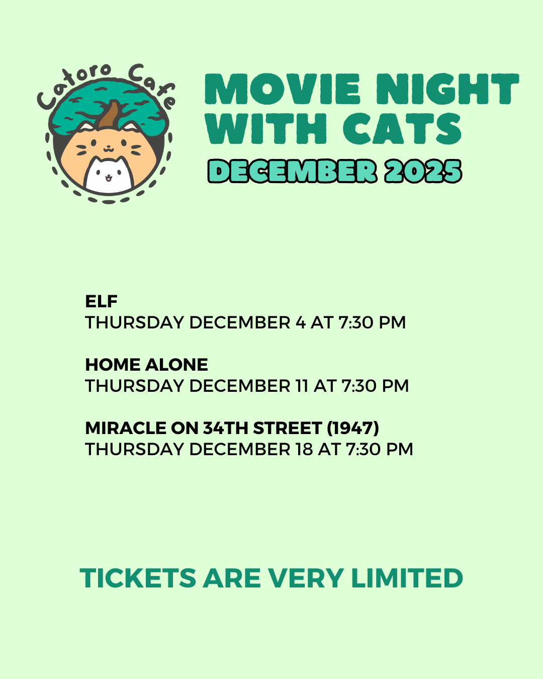 Catoro Movie Nights - December 2025