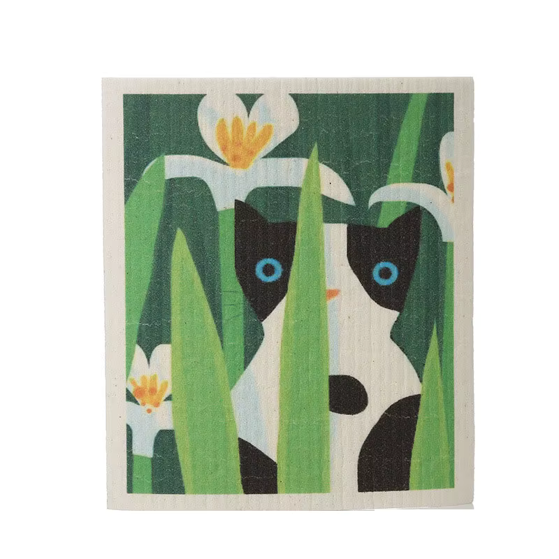 Jungle Cat Swedish Dish Cloth