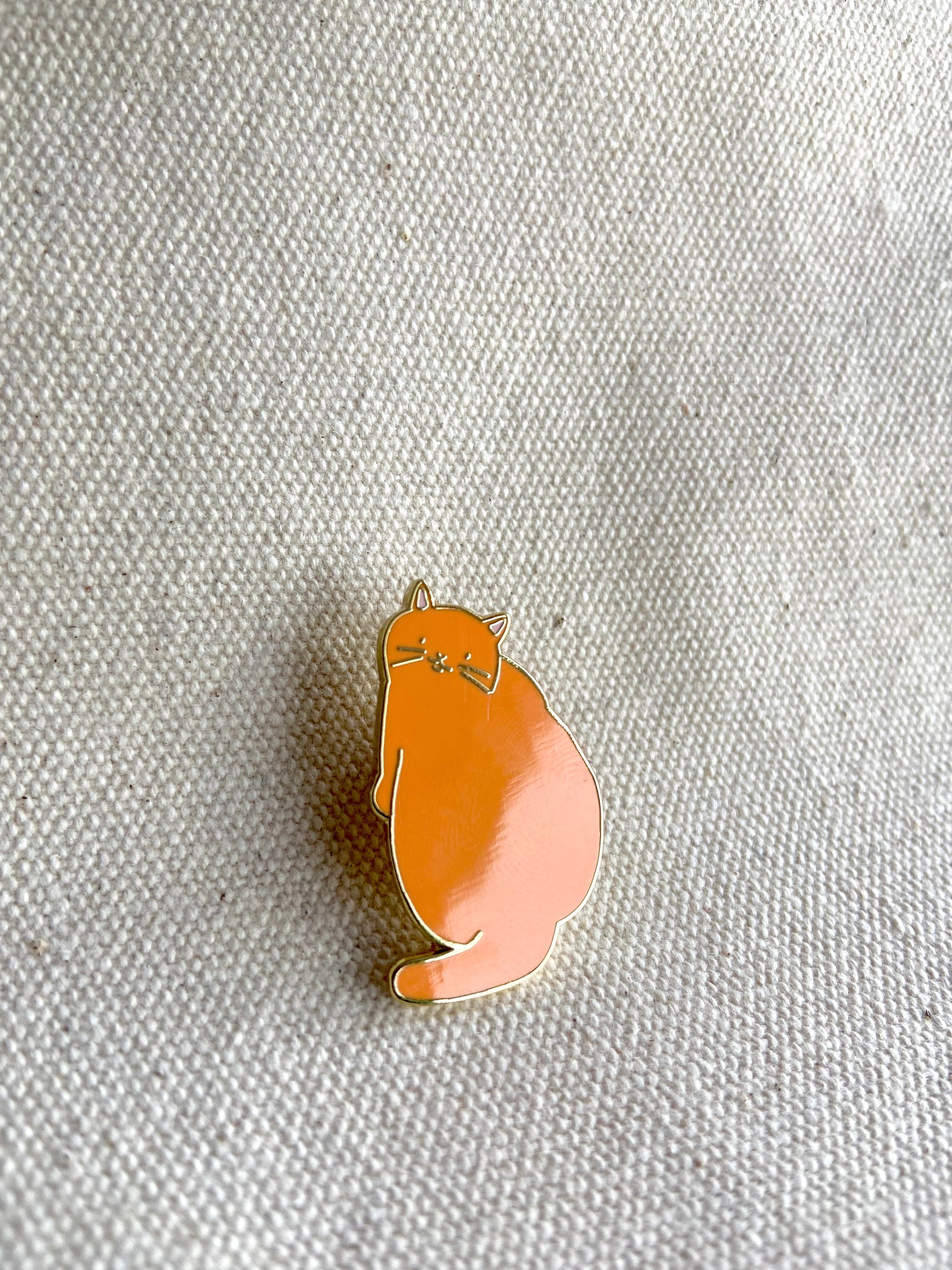 Orange Cat Enamel Pin