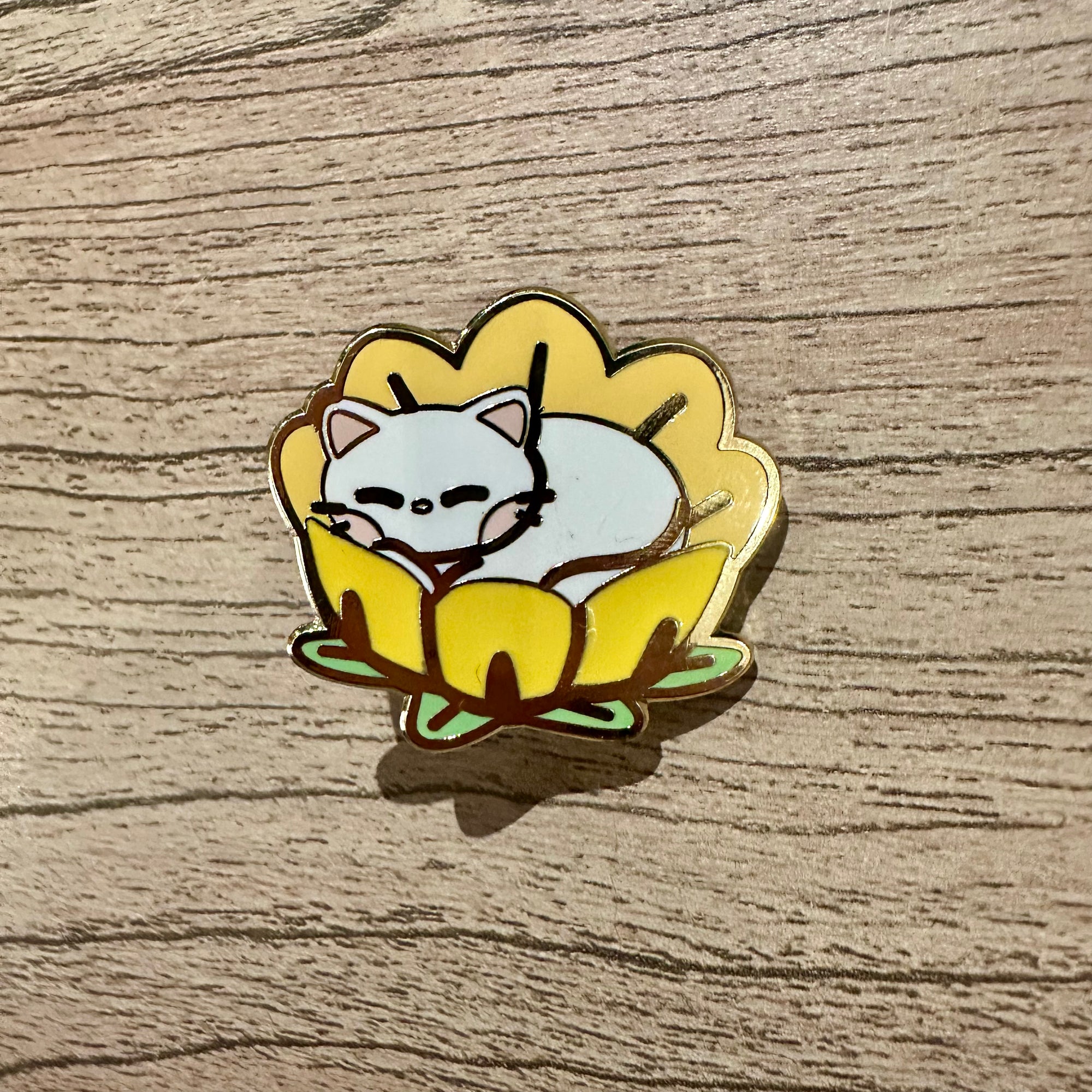 Flower Cat Enamel Pin