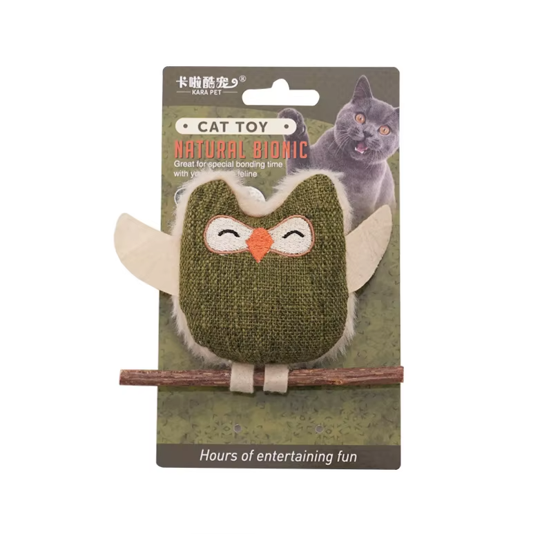 Natural Silvervine Owl - Green