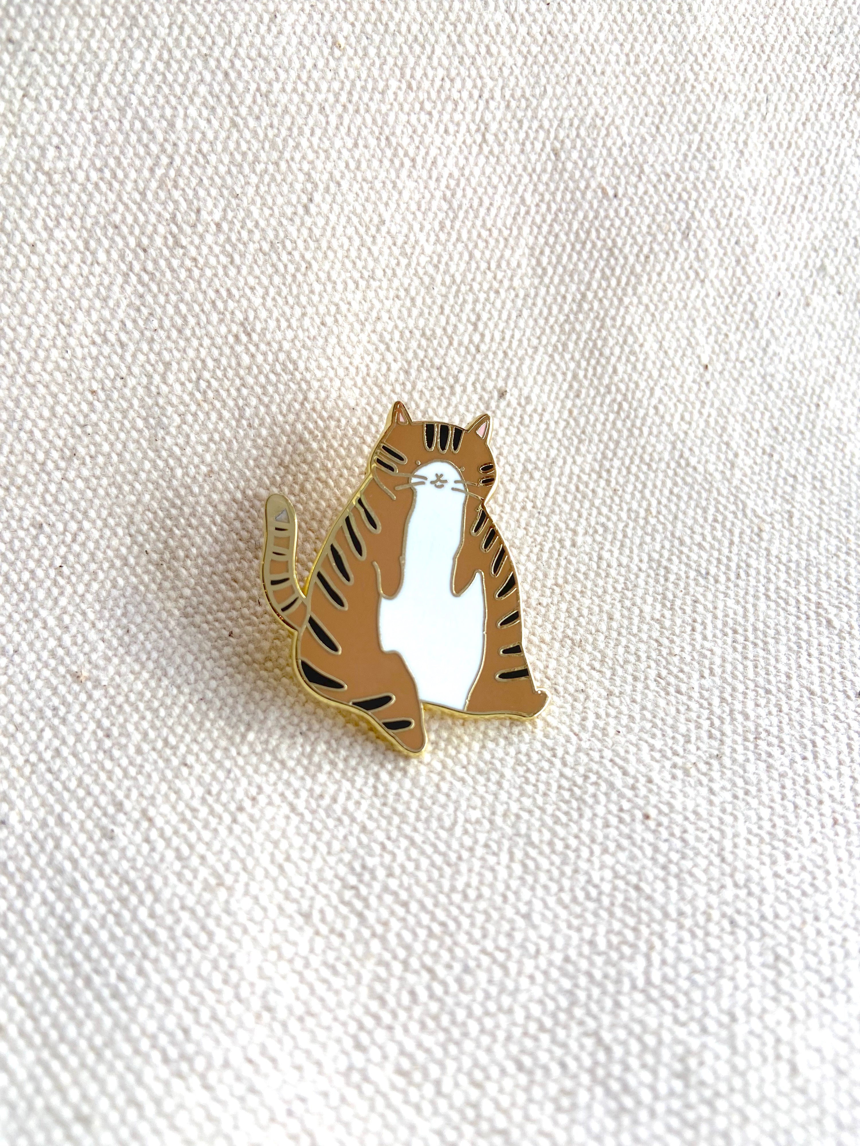 Tabby Cat Enamel Pin