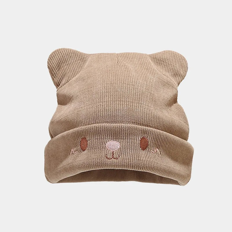 Cat Beanie - Khaki