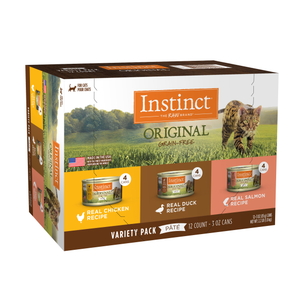 Instinct Cat Original GF Variety Pack 12/3 oz Cans - Catoro